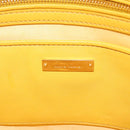 Miu Miu Matelasse Shoulder Bag Leather 2way Yellow Gold Auth 202504A-23