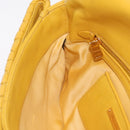 Miu Miu Matelasse Shoulder Bag Leather 2way Yellow Gold Auth 202504A-25