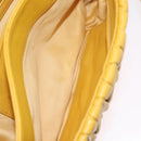 Miu Miu Matelasse Shoulder Bag Leather 2way Yellow Gold Auth 202504A-26