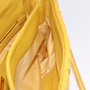 Miu Miu Matelasse Shoulder Bag Leather 2way Yellow Gold Auth 202504A-27