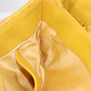 Miu Miu Matelasse Shoulder Bag Leather 2way Yellow Gold Auth 202504A-28
