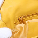 Miu Miu Matelasse Shoulder Bag Leather 2way Yellow Gold Auth 202504A-30