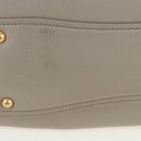 Miu Miu Hand Bag Leather 2way Beige Gold Auth 202505A-18