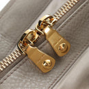 Miu Miu Hand Bag Leather 2way Beige Gold Auth 202505A-30
