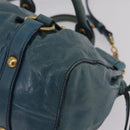 Miu Miu Matelasse Hand Bag Vitellolux 2way Green Gold Auth 202508V-17