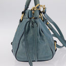 Miu Miu Matelasse Hand Bag Vitellolux 2way Green Gold Auth 202508V-5