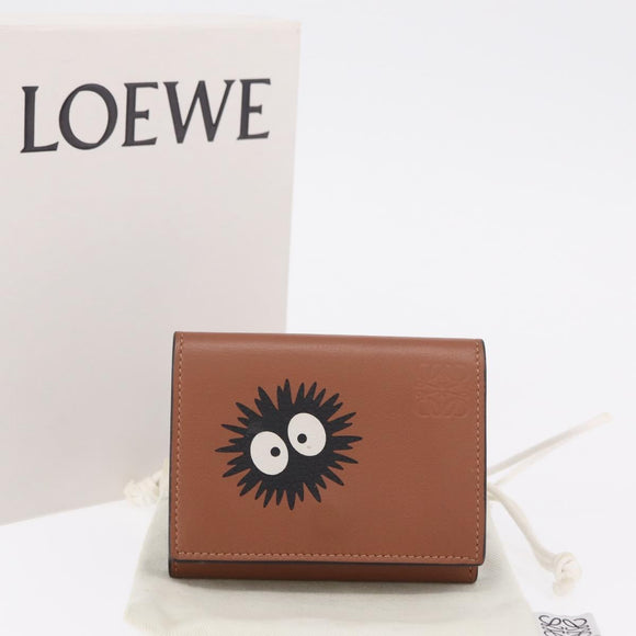 LOEWE LOEWE × Studio Ghibli Suswatari Wallet Leather Brown Silver Auth 202509M