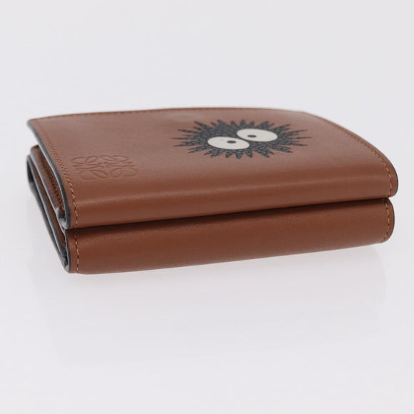 LOEWE LOEWE × Studio Ghibli Suswatari Wallet Leather Brown Silver Auth 202509M