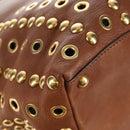 Miu Miu Hand Bag Leather 2way Brown Gold Auth 202512A-18