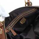 Miu Miu Hand Bag Leather 2way Brown Gold Auth 202512A-25