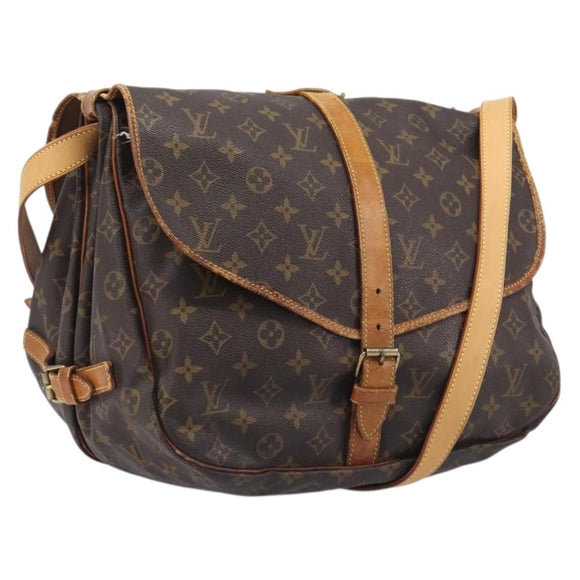 LOUIS VUITTON Monogram Saumur 35 Shoulder Bag M42254 LV Auth 202513