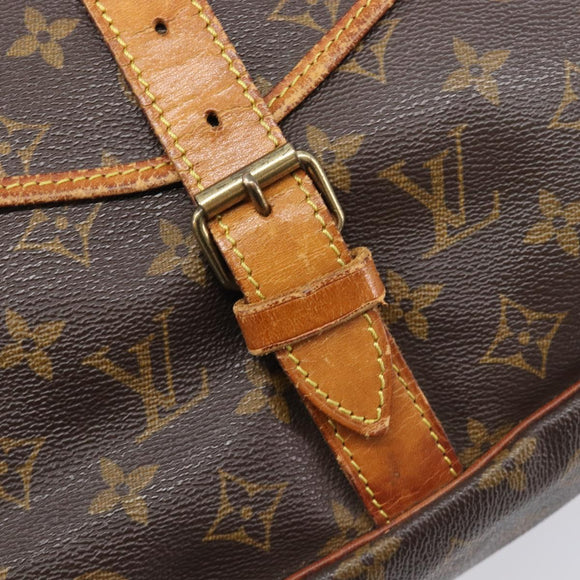 LOUIS VUITTON Monogram Saumur 35 Shoulder Bag M42254 LV Auth 202513