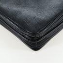 PRADA Chain Shoulder Bag Leather Black Gold Auth 202514M-15