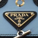 PRADA Chain Shoulder Bag Leather Black Gold Auth 202514M-23