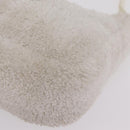 PRADA Hand Pouch Hand Bag pile White Silver Auth 202515A-17