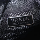PRADA Hand Pouch Hand Bag pile White Silver Auth 202515A-23