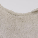 PRADA Hand Pouch Hand Bag pile White Silver Auth 202515A-3