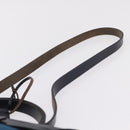 HERMES Herbag Zip PM Hand Bag Canvas Leather 2way Navy Silver Auth 202516SAM-11