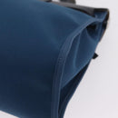 HERMES Herbag Zip PM Hand Bag Canvas Leather 2way Navy Silver Auth 202516SAM-14