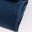 HERMES Herbag Zip PM Hand Bag Canvas Leather 2way Navy Silver Auth 202516SAM-16