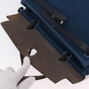 HERMES Herbag Zip PM Hand Bag Canvas Leather 2way Navy Silver Auth 202516SAM-25
