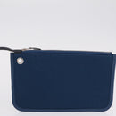 HERMES Herbag Zip PM Hand Bag Canvas Leather 2way Navy Silver Auth 202516SAM-31