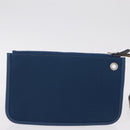 HERMES Herbag Zip PM Hand Bag Canvas Leather 2way Navy Silver Auth 202516SAM-32