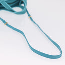PRADA Hand Bag 2way Green Gold Auth 202518A-9