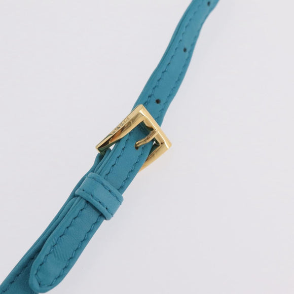 PRADA Hand Bag 2way Green Gold Auth 202518A