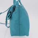 PRADA Hand Bag 2way Green Gold Auth 202518A-4