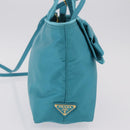 PRADA Hand Bag 2way Green Gold Auth 202518A-5