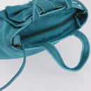 PRADA Hand Bag 2way Green Gold Auth 202518A-7