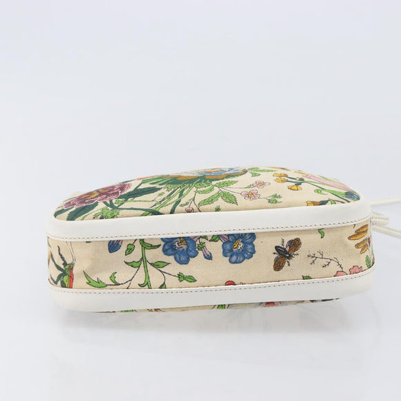 GUCCI Flora Shoulder Bag Canvas Multicolor Gold 007 113 0068 Auth 202519