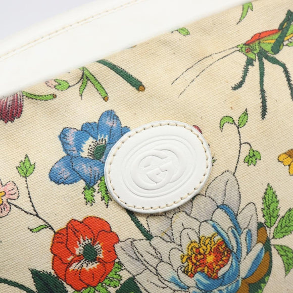 GUCCI Flora Shoulder Bag Canvas Multicolor Gold 007 113 0068 Auth 202519