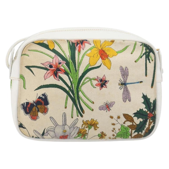 GUCCI Flora Shoulder Bag Canvas Multicolor Gold 007 113 0068 Auth 202519
