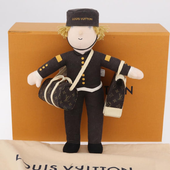LOUIS VUITTON Groombellboy Stuffed Cotton Gray LV Auth 202520V