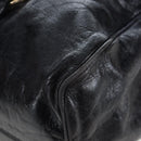 Miu Miu Hand Bag Vitellolux 2way Black Gold Auth 202521M-17