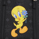 MCM Vicetos Logogram Bag PVC Leather 2way LOONEY TUNES Black Silver Auth 202523M-21