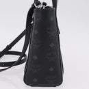 MCM Vicetos Logogram Bag PVC Leather 2way LOONEY TUNES Black Silver Auth 202523M-3