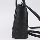 MCM Vicetos Logogram Bag PVC Leather 2way LOONEY TUNES Black Silver Auth 202523M-4
