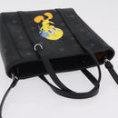 MCM Vicetos Logogram Bag PVC Leather 2way LOONEY TUNES Black Silver Auth 202523M-6