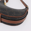 CELINE Triomphe Mini Ava Pouch PVC Black Gold Auth 202524M-11