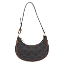 CELINE Triomphe Mini Ava Pouch PVC Black Gold Auth 202524M-2