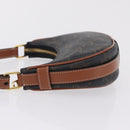 CELINE Triomphe Mini Ava Pouch PVC Black Gold Auth 202524M-5