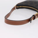 CELINE Triomphe Mini Ava Pouch PVC Black Gold Auth 202524M-7