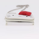 Balenciaga Chain Shoulder Compact Wallet Leather 2way White 623241 Auth 202531M-6