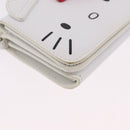 Balenciaga Chain Shoulder Compact Wallet Leather 2way White 623241 Auth 202531M-15