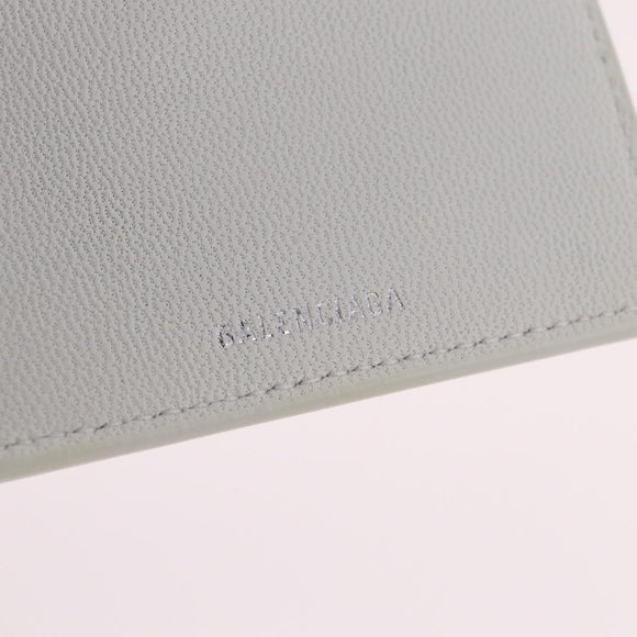 Balenciaga Chain Shoulder Compact Wallet Leather 2way White 623241 Auth 202531M