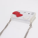 Balenciaga Chain Shoulder Compact Wallet Leather 2way White 623241 Auth 202531M-7
