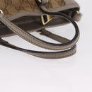 GUCCI GG Canvas Hand Bag 2way Beige Gold 353121 Auth 202533-9